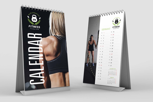 Stampa online Calendario da Tavolo Fitness: * In ufficio, in negozio, dove vuoi!
* Template liberi o pronti da 7 o 13 fogli
* Crealo come vuoi tu