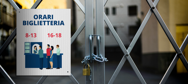 Cartello rigido in polionda personalizzato per indicare gli orari di biglietteria e informazioni aziendali. Realizzato in polipropilene alveolare durevole e impermeabile, questo pannello offre eccellente visibilità e protezione dagli agenti atmosferici. Ideale per attività commerciali, attrazioni e strutture professionali che necessitano di segnalazioni chiare.