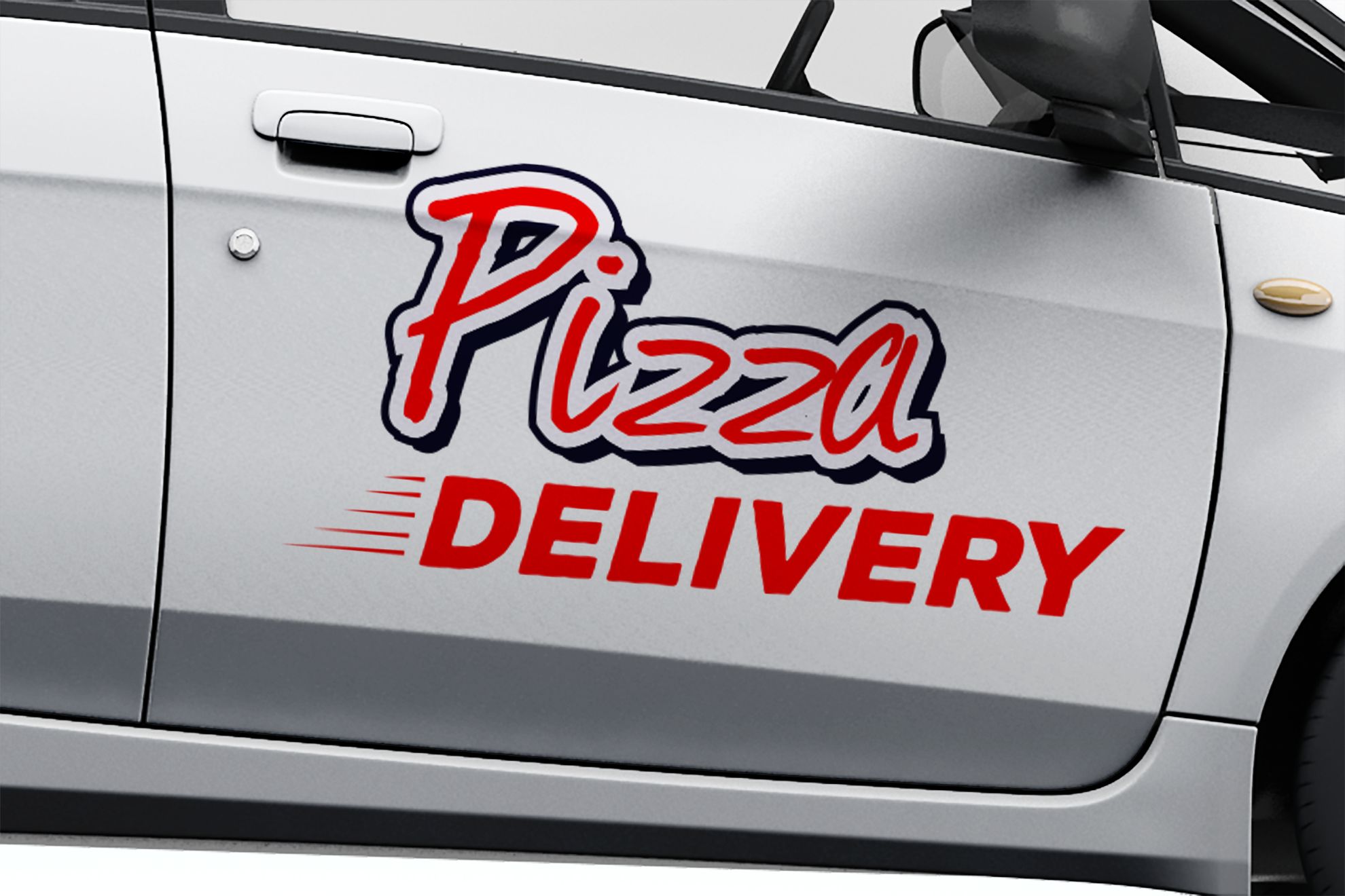 Stampa online Logo Pizza Delivery Car Stampa online Logo Pizza Delivery Car