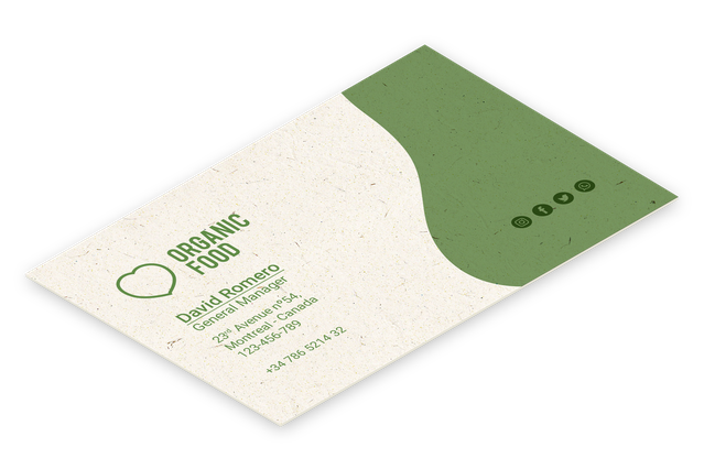 Biglietti da visita Naturali: * Carte naturali e riciclate
* Particolari e innovativi
* Per un tocco eco Biglietti da visita Naturali: * Carte naturali e riciclate
* Particolari e innovativi
* Per un tocco eco