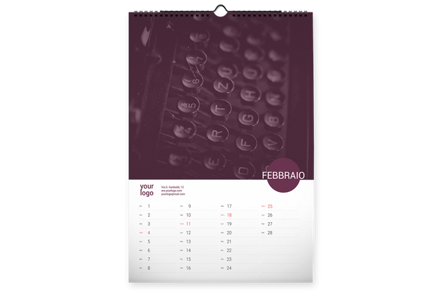 Calendari da muro - template 7 fogli: * Economico e gradito
* Completamente personalizzabile
* Template pronti per te Calendari da muro - template 7 fogli: * Economico e gradito
* Completamente personalizzabile
* Template pronti per te