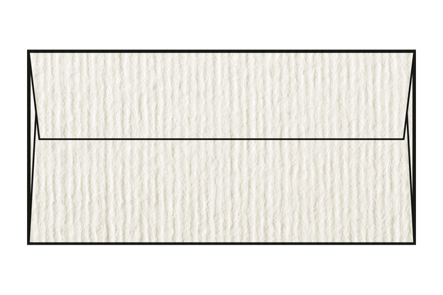 Acquerello Avorio, strip, taglio quadro: 11x22 cm: Carta naturale di pura cellulosa certificata FSC. Superficie: goffrata con righe parallele. Produttore: Fedrigoni