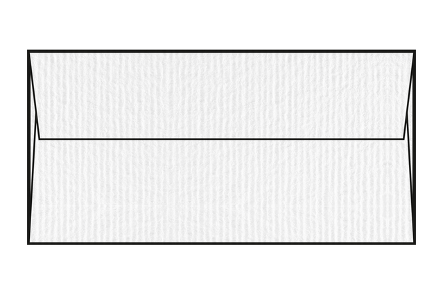 Acquerello Bianco, strip, taglio quadro: 11x22 cm: Carta naturale di pura cellulosa certificata FSC. Superficie: goffrata con righe parallele. Produttore: Fedrigoni