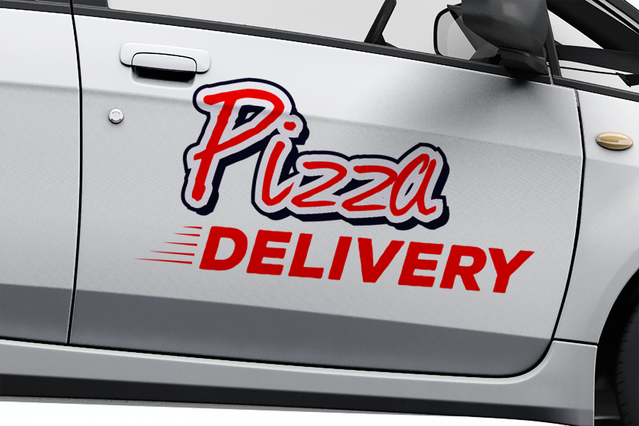 Stampa online Logo Pizza Delivery Car: Stampa Scritte e Loghi Sagomati Adesivi a Roma. Scegli il servizio di stampa offset e di stampa digitale della topografia a Roma Rotostampa Group.